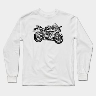 2016 ZX10R Motorcycle Sketch Art Long Sleeve T-Shirt